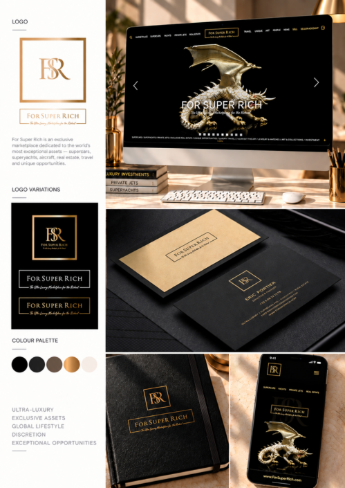 For Super Rich – Logo & Brand Identity For Super Rich logo and brand identity design