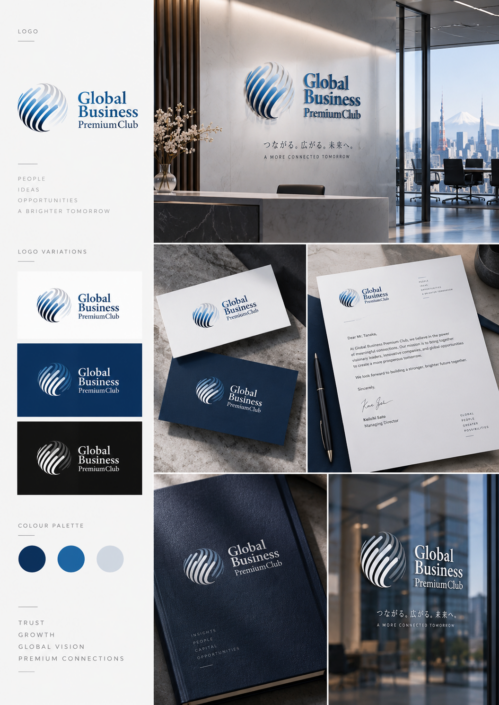 Global Business Premium Club Global Business Premium Club brand identity and logo design