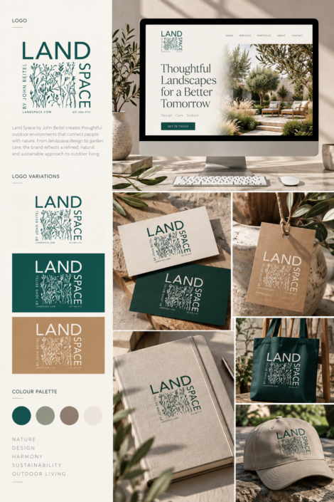 Land Space – Concept Brand Identity Land Space conceptual brand identity and logo design